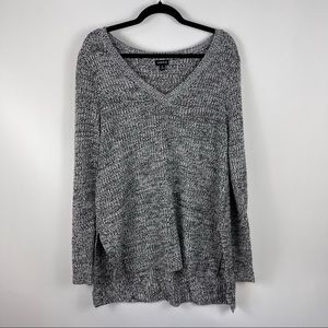 torrid Long Sleeve Knit Side Slit V Neck Sweater Top 2